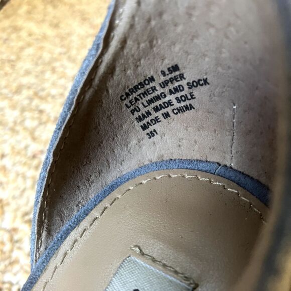 STEVE MADDEN Carrson Blue Suede Ankle Strap Open Toe Block Heels Size 9.5 - Picture 6 of 10